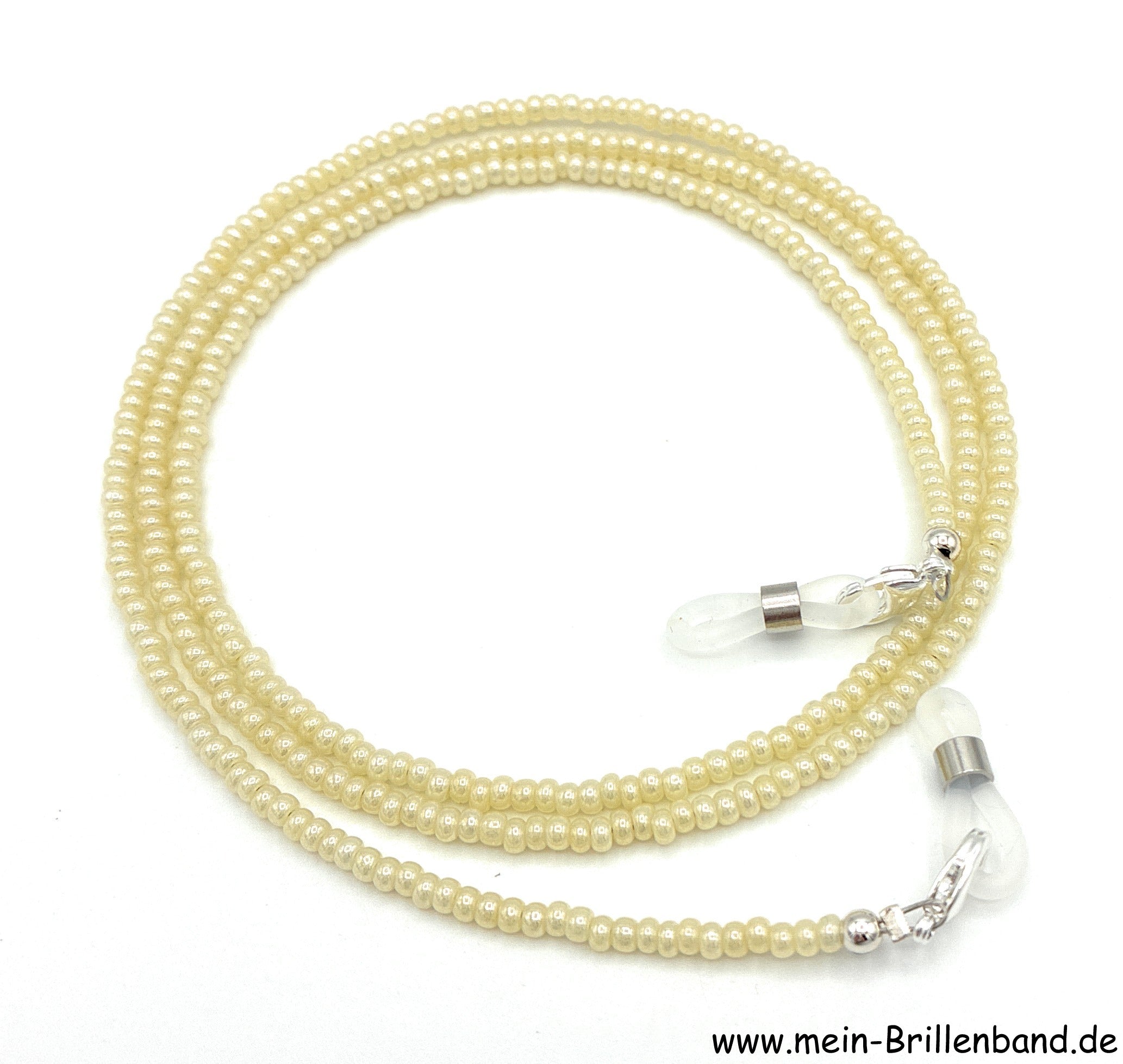 Brillenkette aus Rocailles & Glasperlen – Muschel