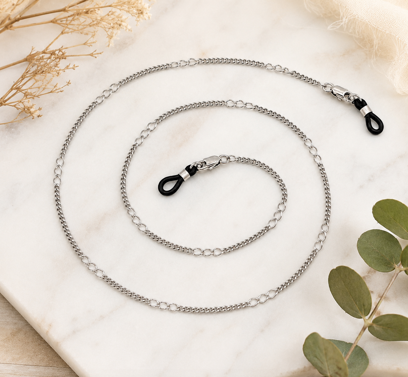 Brillenkette - Brillenband silberfarben