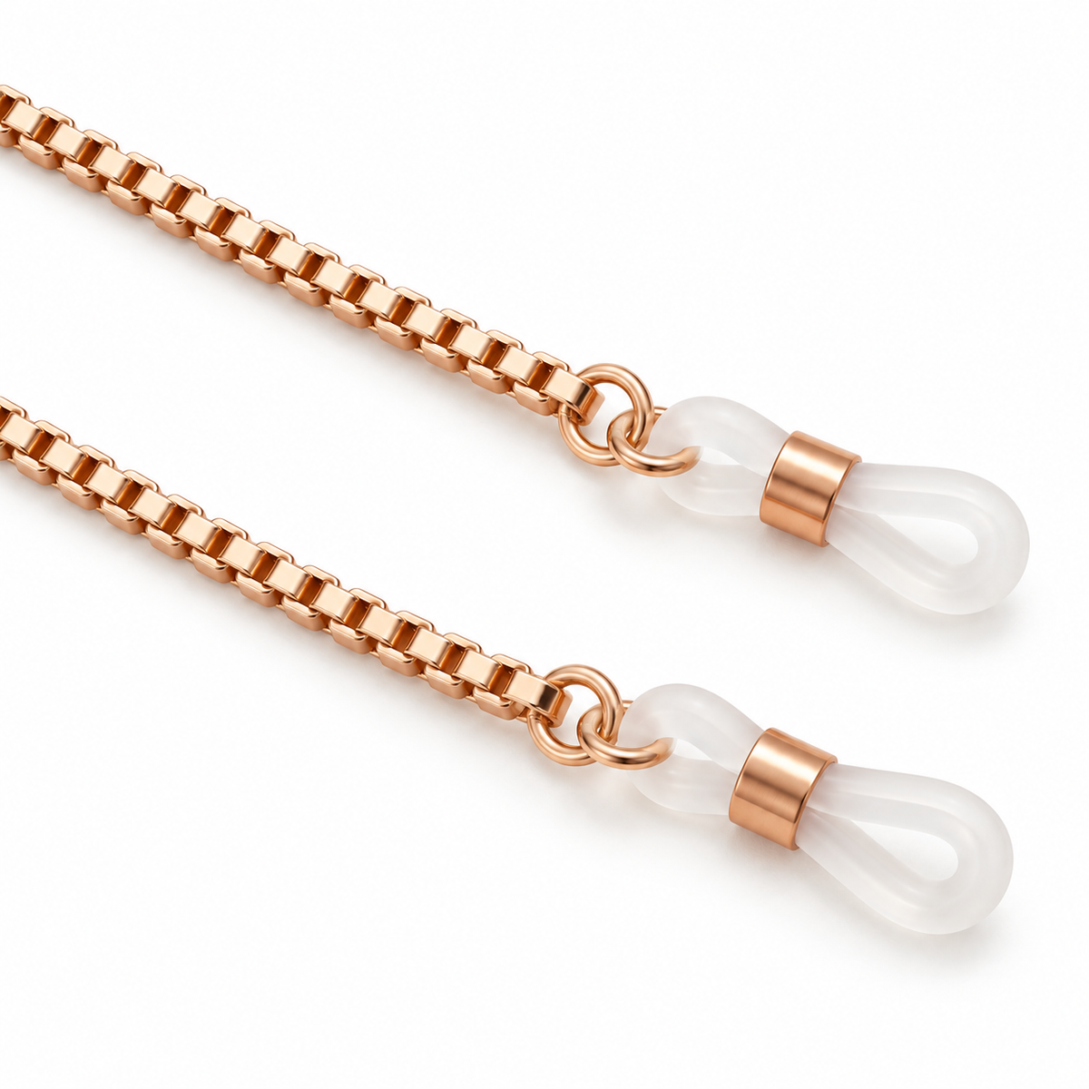 Venezianer-Brillenkette – Rosévergoldet