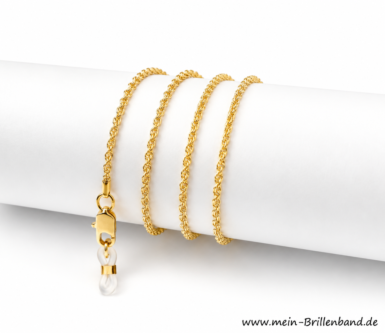 Vergoldete Kordel-Brillenkette – Goldfarben
