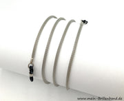 Brillenkette - Brillenband Milanese silberfarben