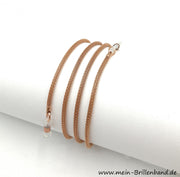 Brillenkette - Brillenband Milanese rose vergoldet