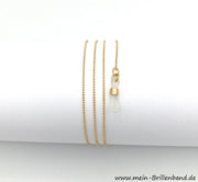 Super feine Brillenkette - Brillenband vergoldet