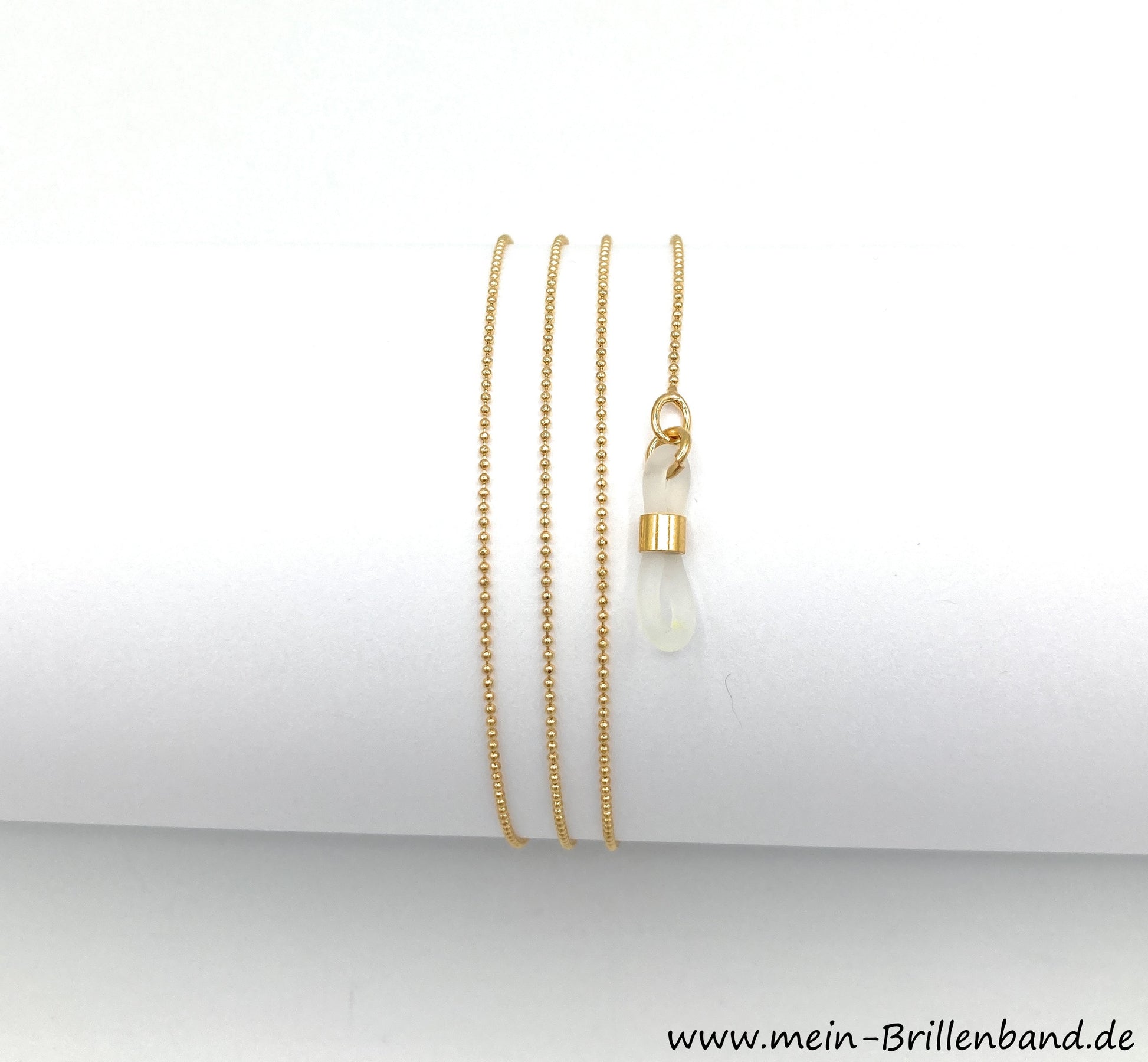 Super feine Brillenkette - Brillenband vergoldet