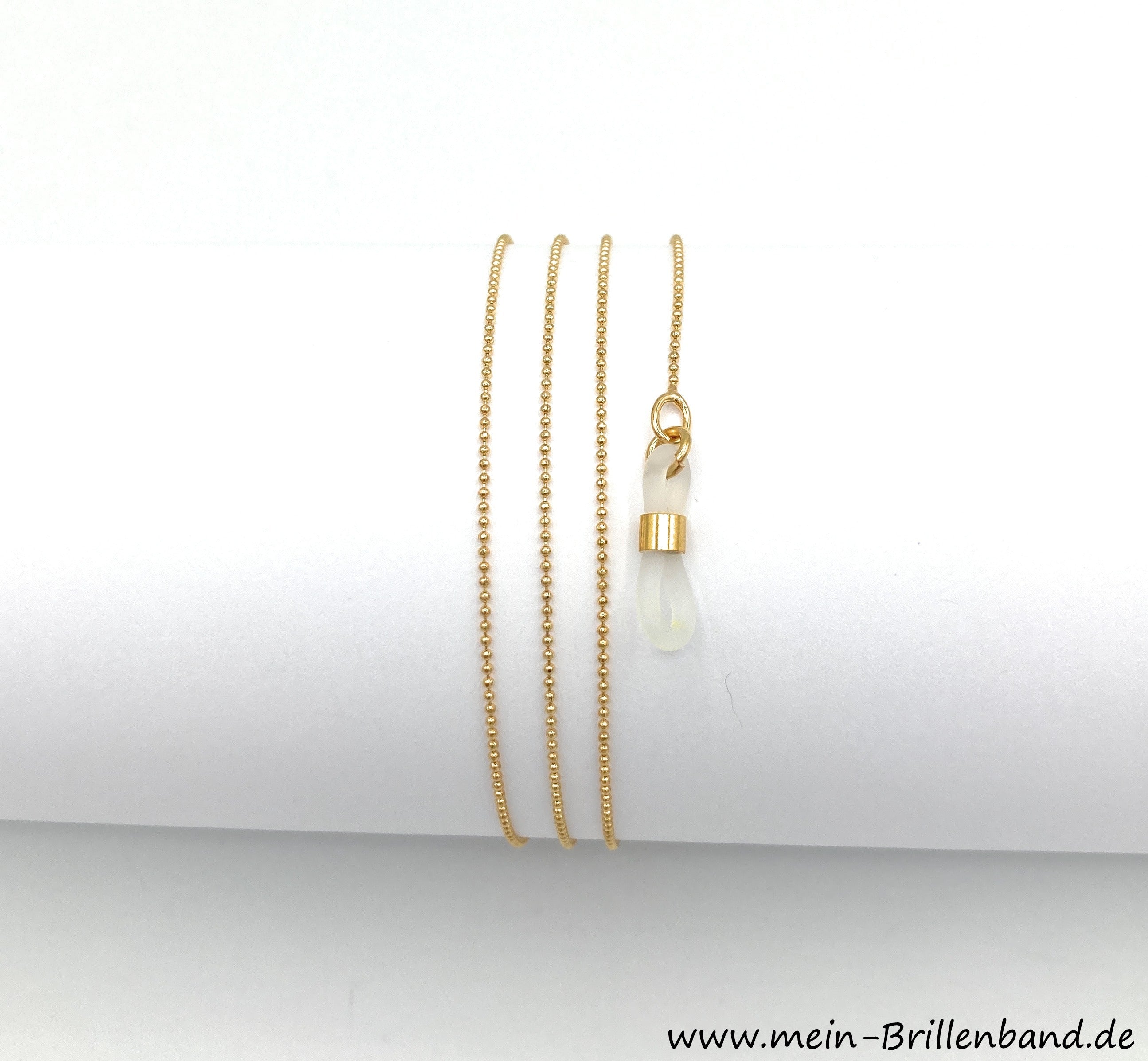 Super feine Brillenkette - Brillenband vergoldet