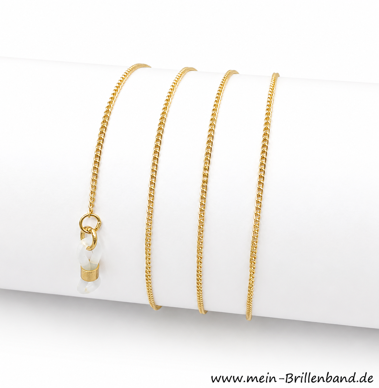 Extra feine vergoldete Brillenkette – Modell BV-909g