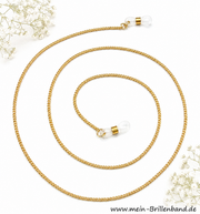 Super feine Brillenkette - Brillenband vergoldet