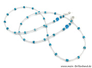 %Brillenkette - Brillenband "kristall-blau"