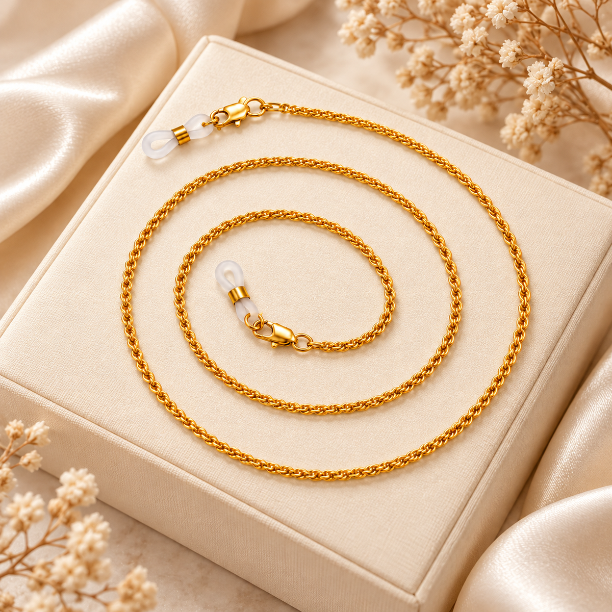 Vergoldete Kordel-Brillenkette – Goldfarben