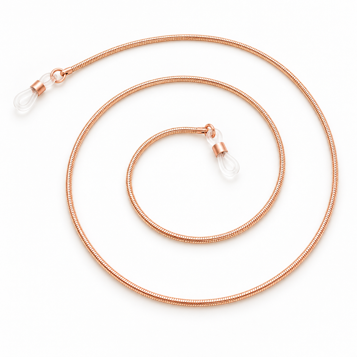 Vergoldete-Brillenkette – Rosévergoldet