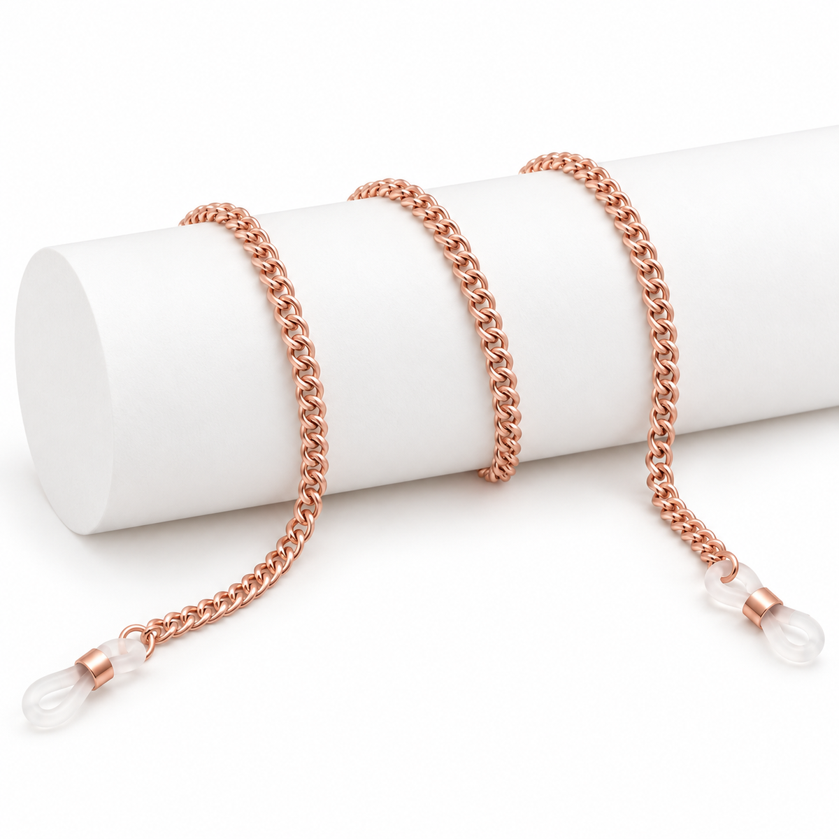 Vergoldete-Panzer Brillenkette – Rosévergoldet