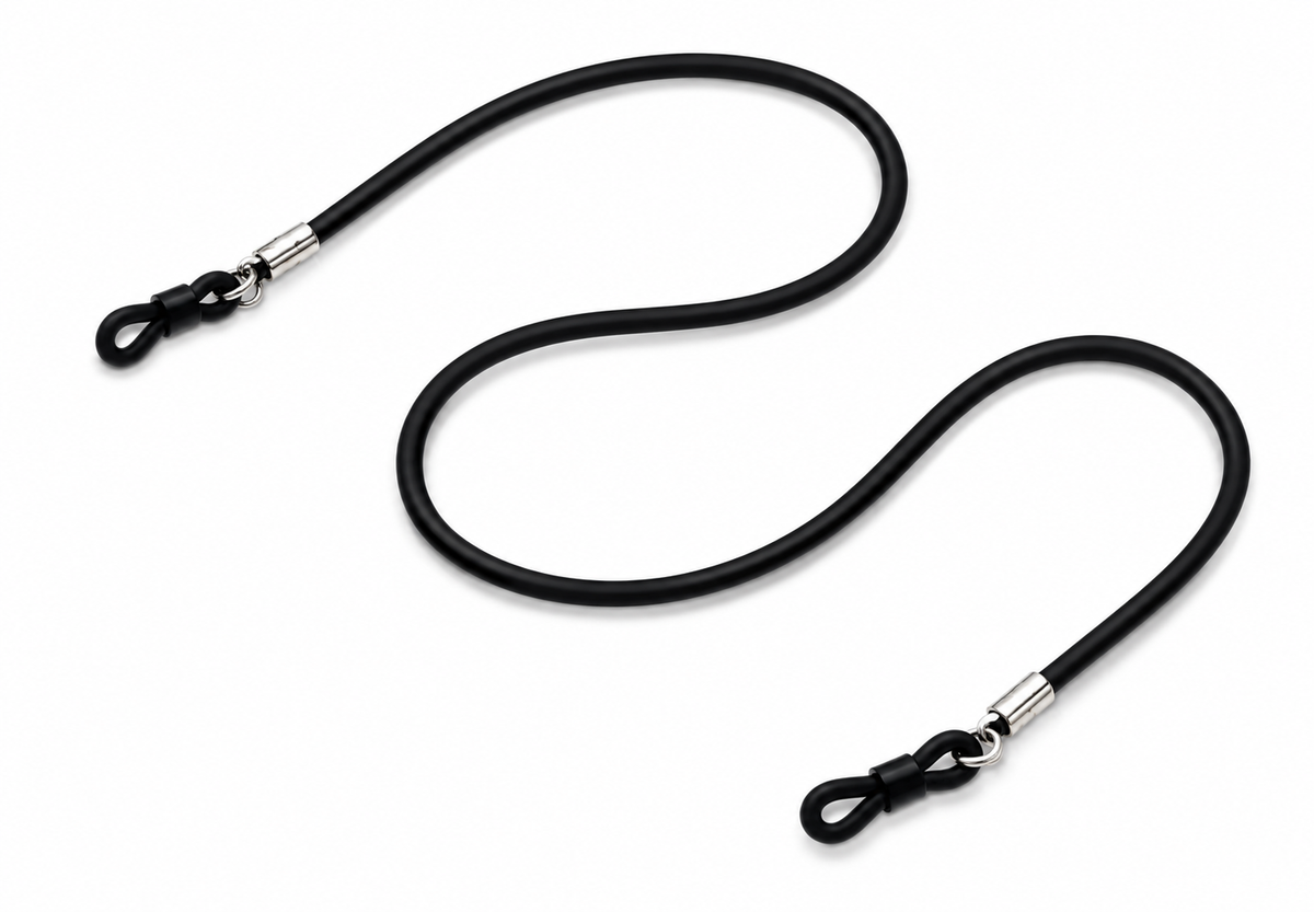 Brillenband aus Kautschuk – Schwarz