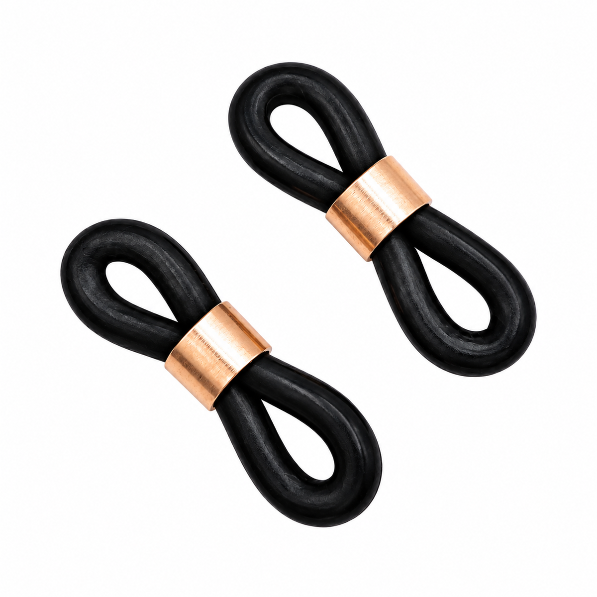 Premium-Brillenschlaufen – Schwarz-Rosegold