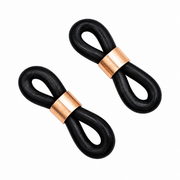 Premium-Brillenschlaufen – Schwarz-Rosegold
