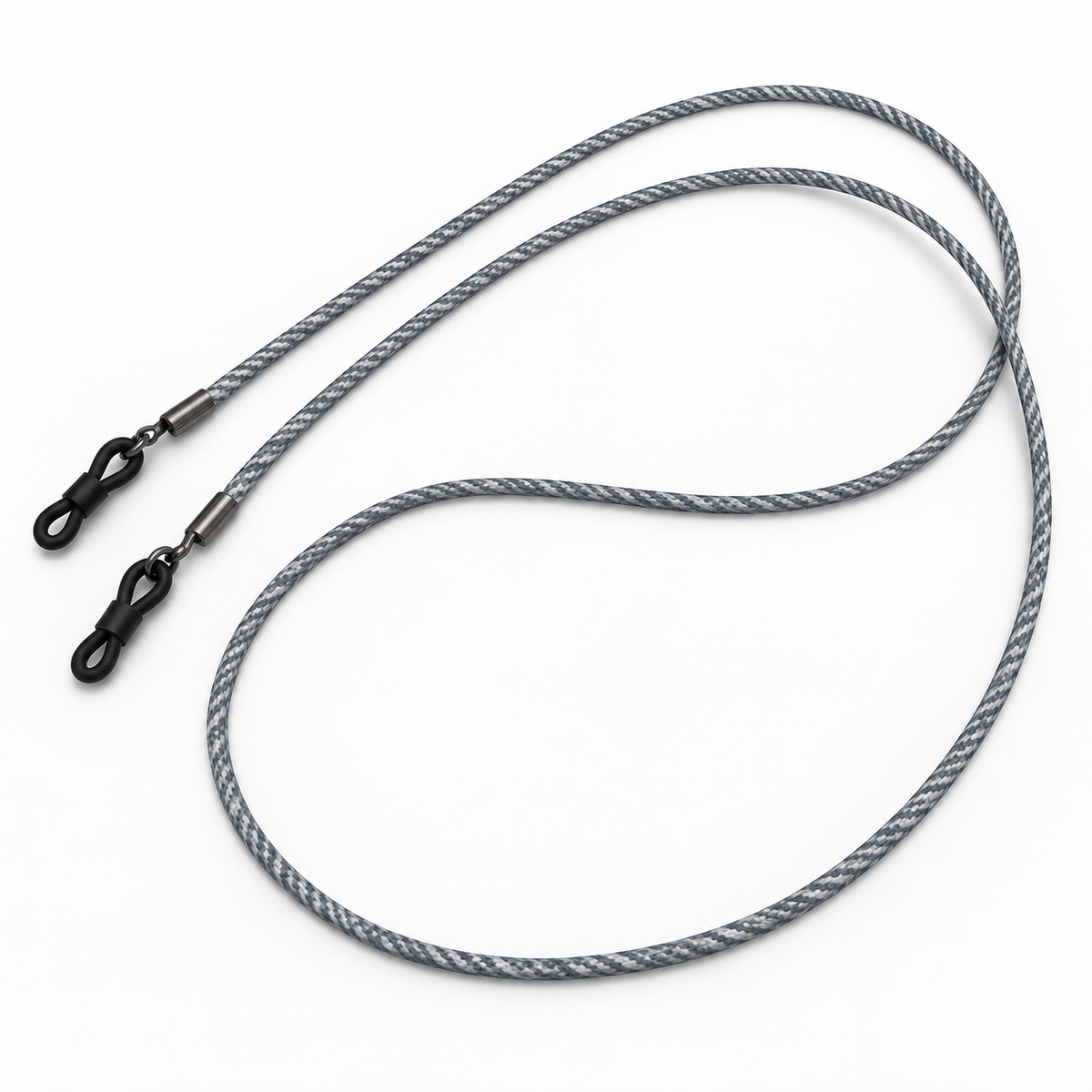 Cordon à lunettes aspect jean – Gris
