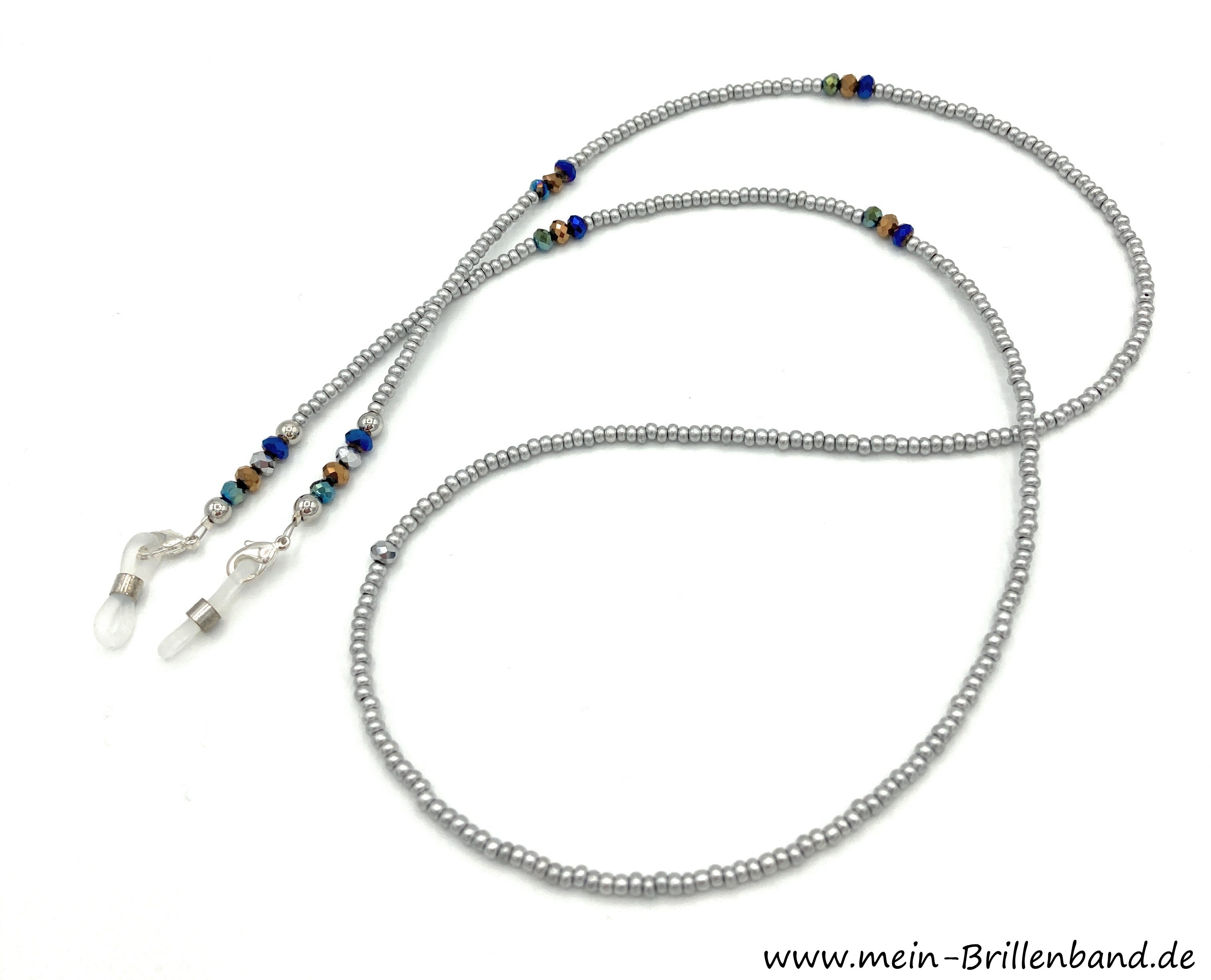 Brillenkette - Brillenband "silbergrau"