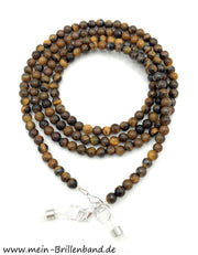 Brillenkette - Brillenband aus Edelsteinen "Tigerauge"