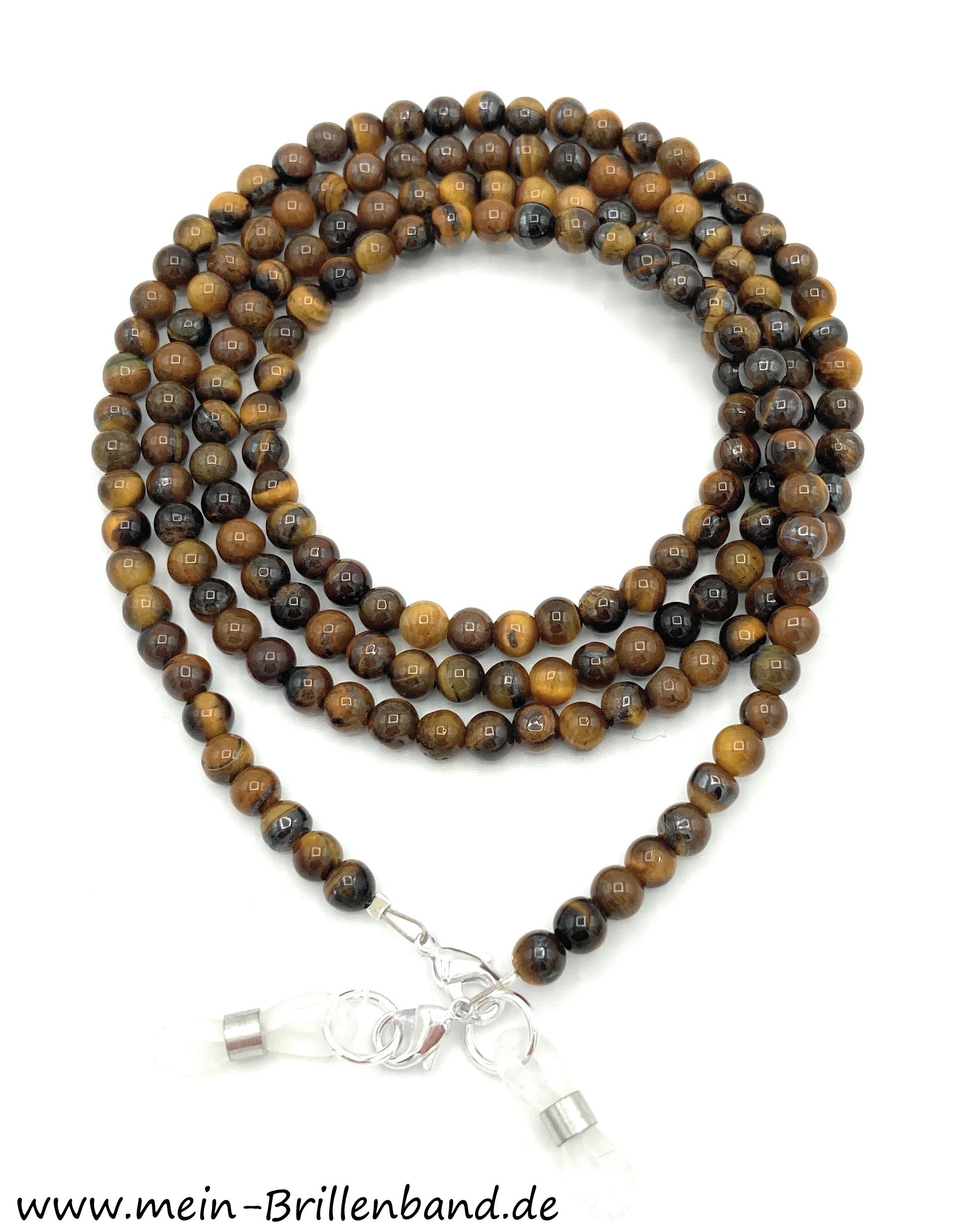 Brillenkette - Brillenband aus Edelsteinen "Tigerauge"