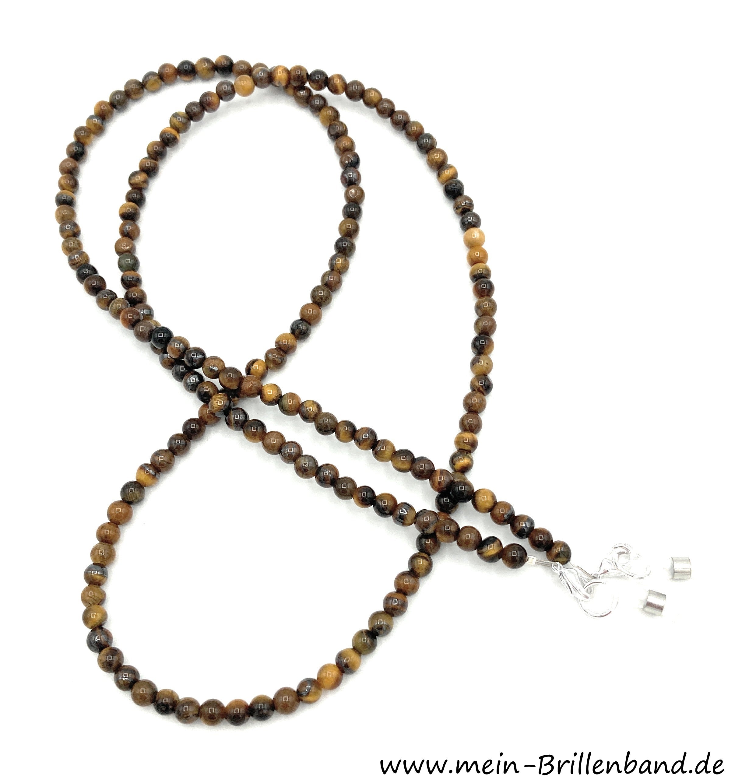 Brillenkette aus Tigerauge – Braun