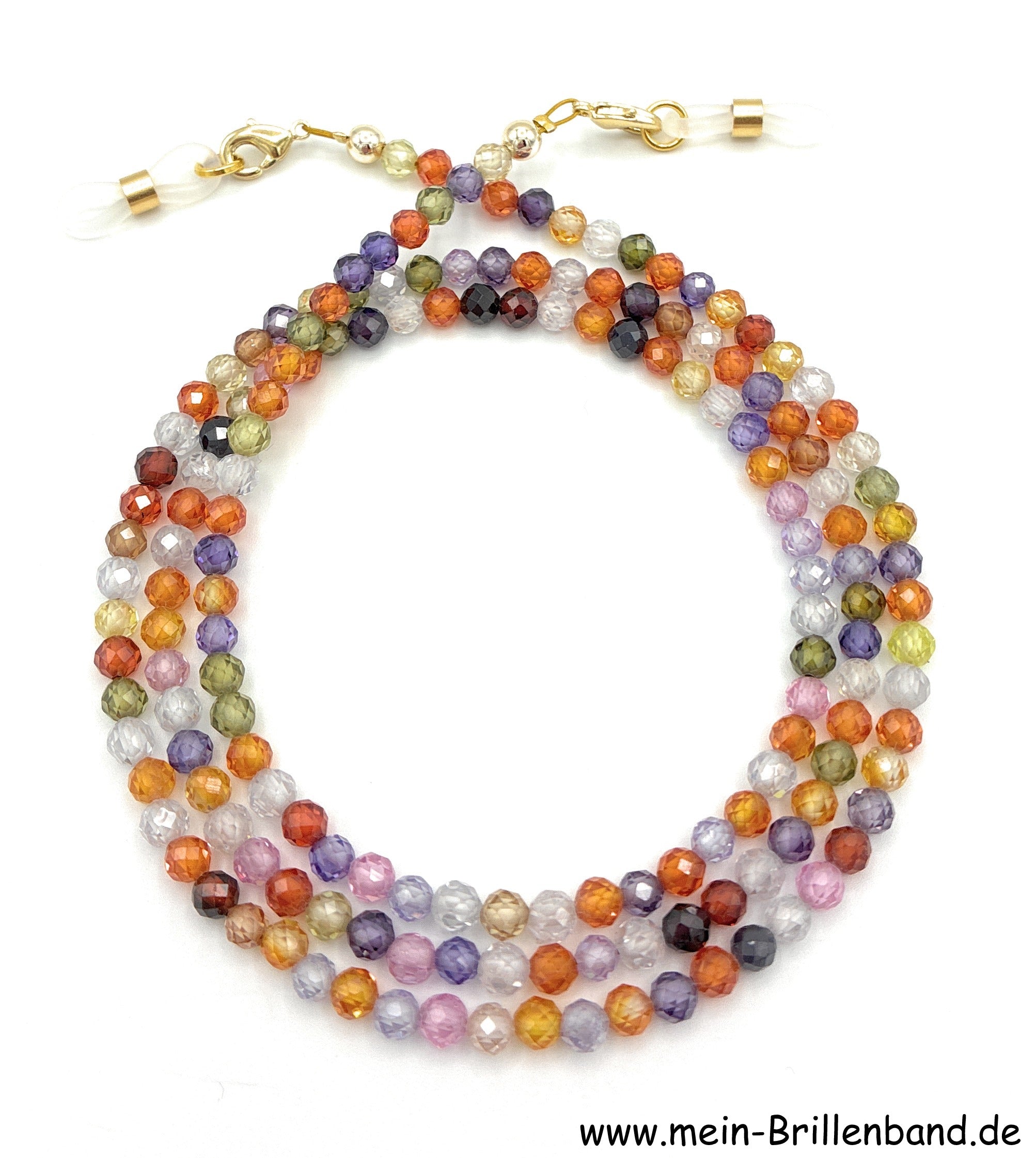 Brillenkette aus Zirkonia – Mehrfarbig
