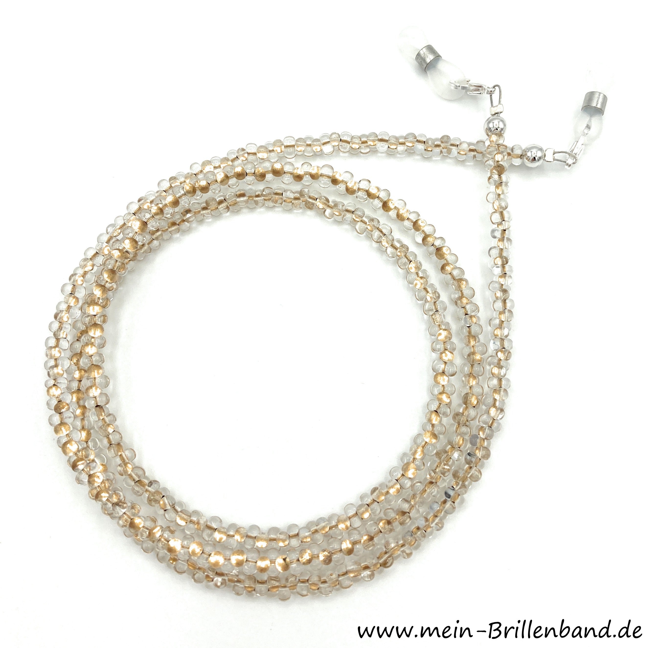 Brillenband-Farfalle "Crystal Gold"