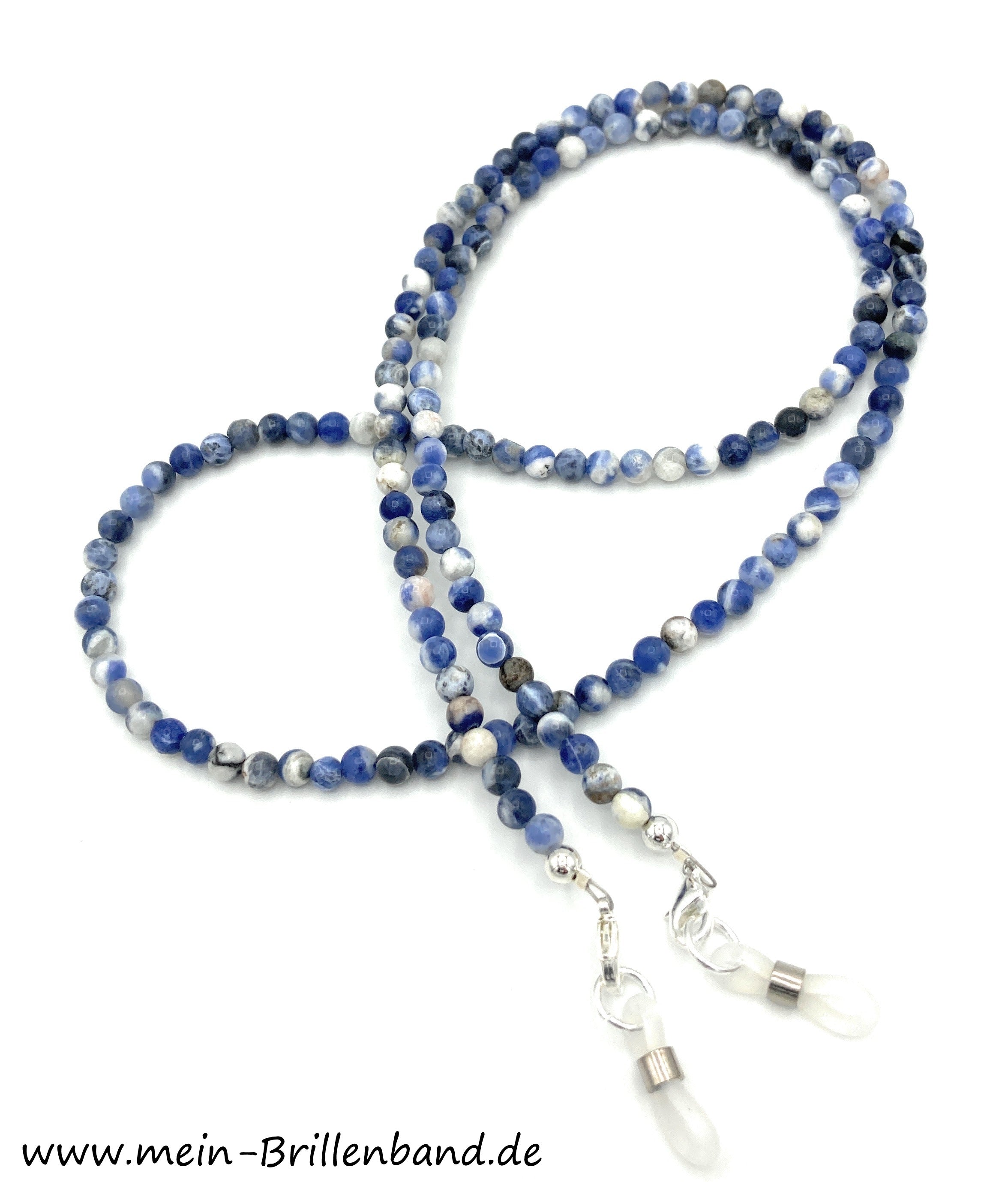 Brillenkette aus Sodalith – Blau