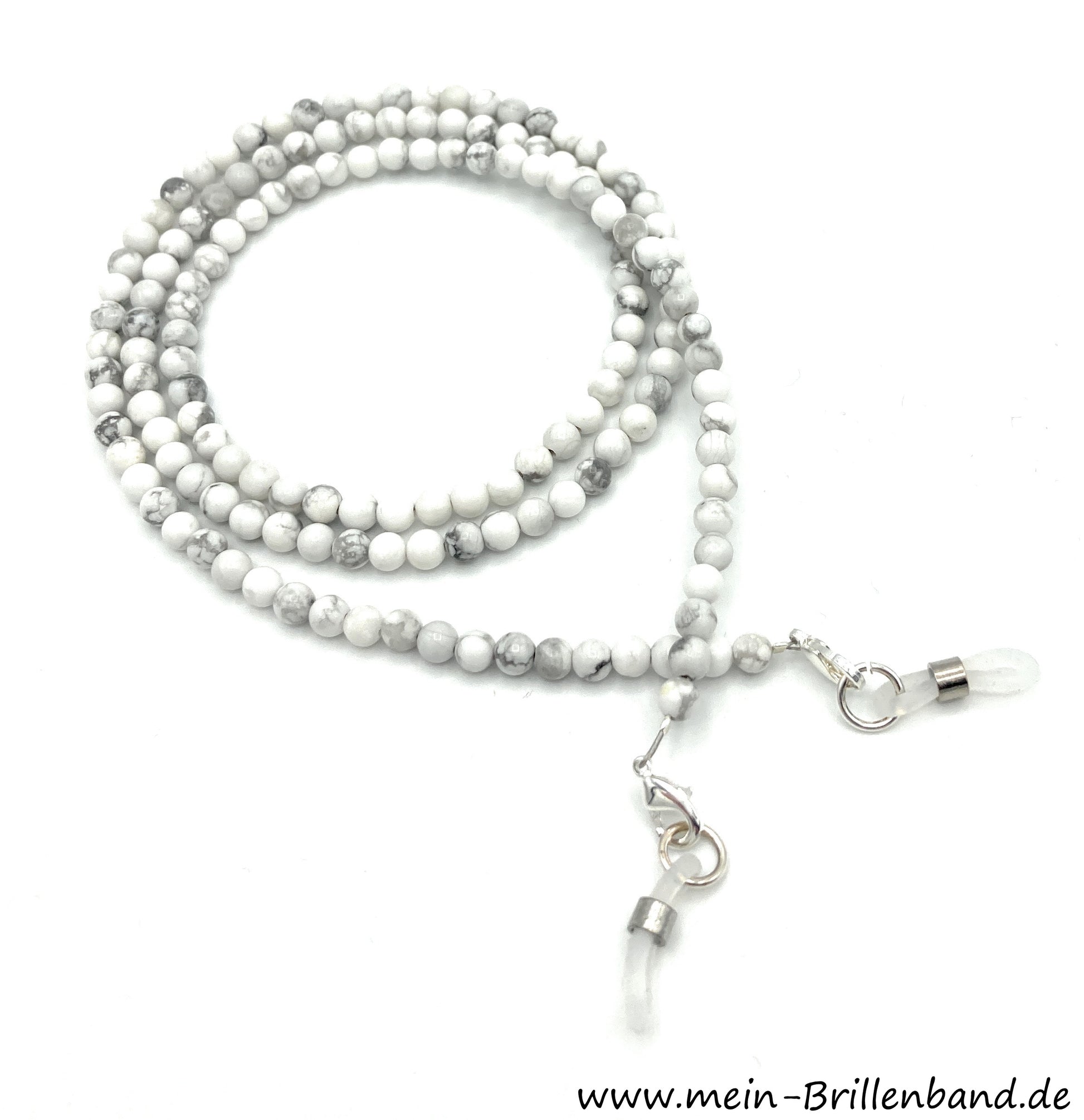 Brillenkette- Brillenband aus Edelsteinen "Howlith"