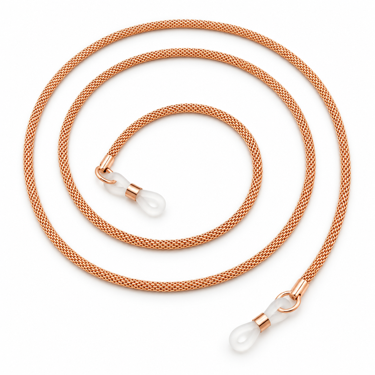 Chaîne à lunettes milanaise – Doré rose