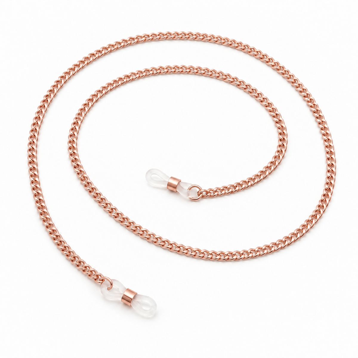 Vergoldete-Panzer Brillenkette – Rosévergoldet