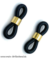 Premium - Brillenschlaufen schwarz - gold