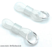 Premium - Brillenschlaufen transparent mit Öse