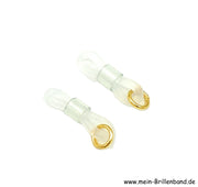Premium - Brillenschlaufen transparent mit Öse gold