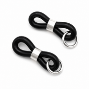 XL premium glasses chain loops – black and silver with eyelets