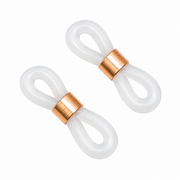 Premium glasses chain loops – transparent and gold