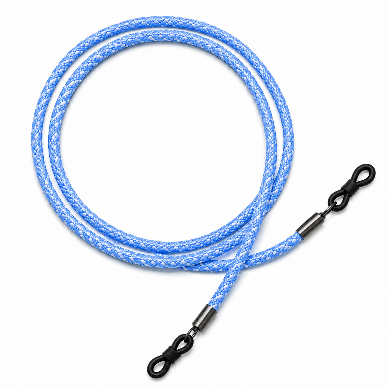 Cordon à lunettes aspect jean – Bleu clair