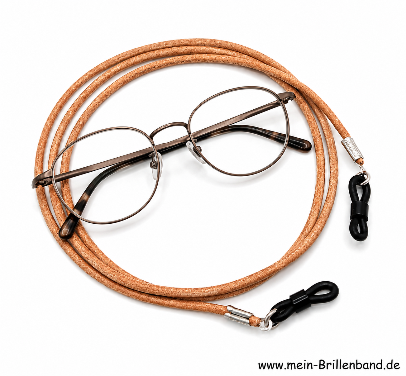 Leder-Brillenband – Natur