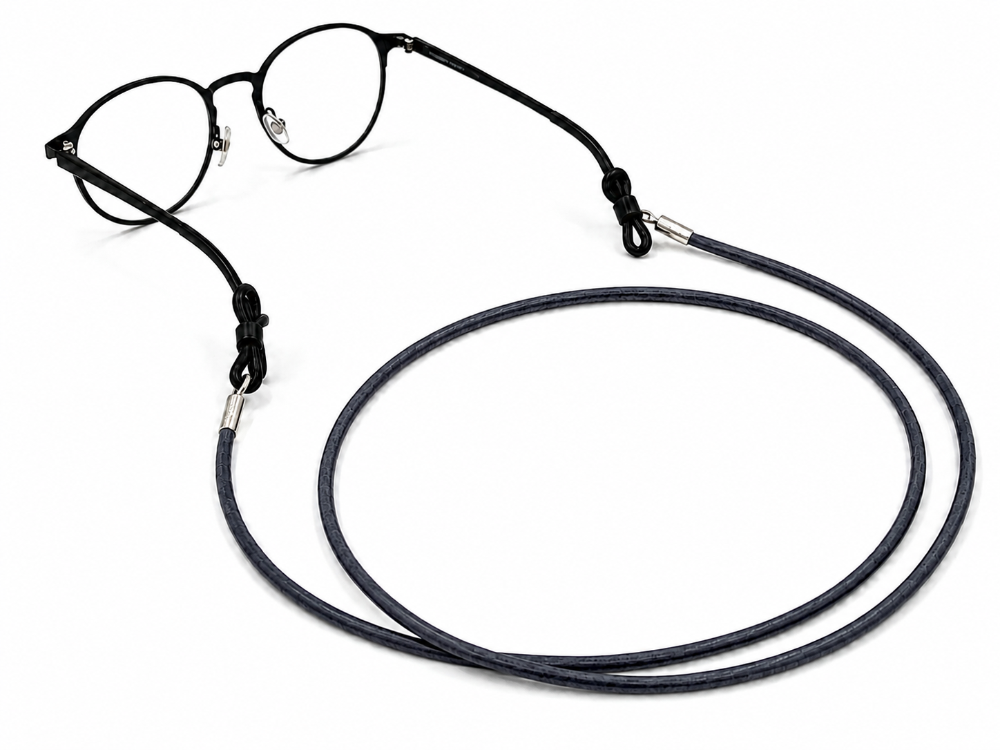 Leather glasses strap – navy
