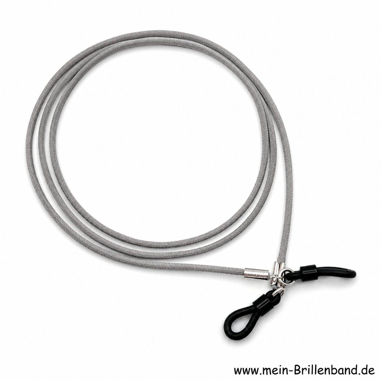 %Brillenkette - Brillenband aus Lederimitat – gewachst "grau"