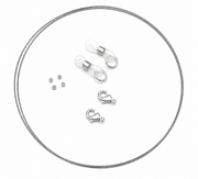 Repair & craft kit for glasses chains – silver-tone
