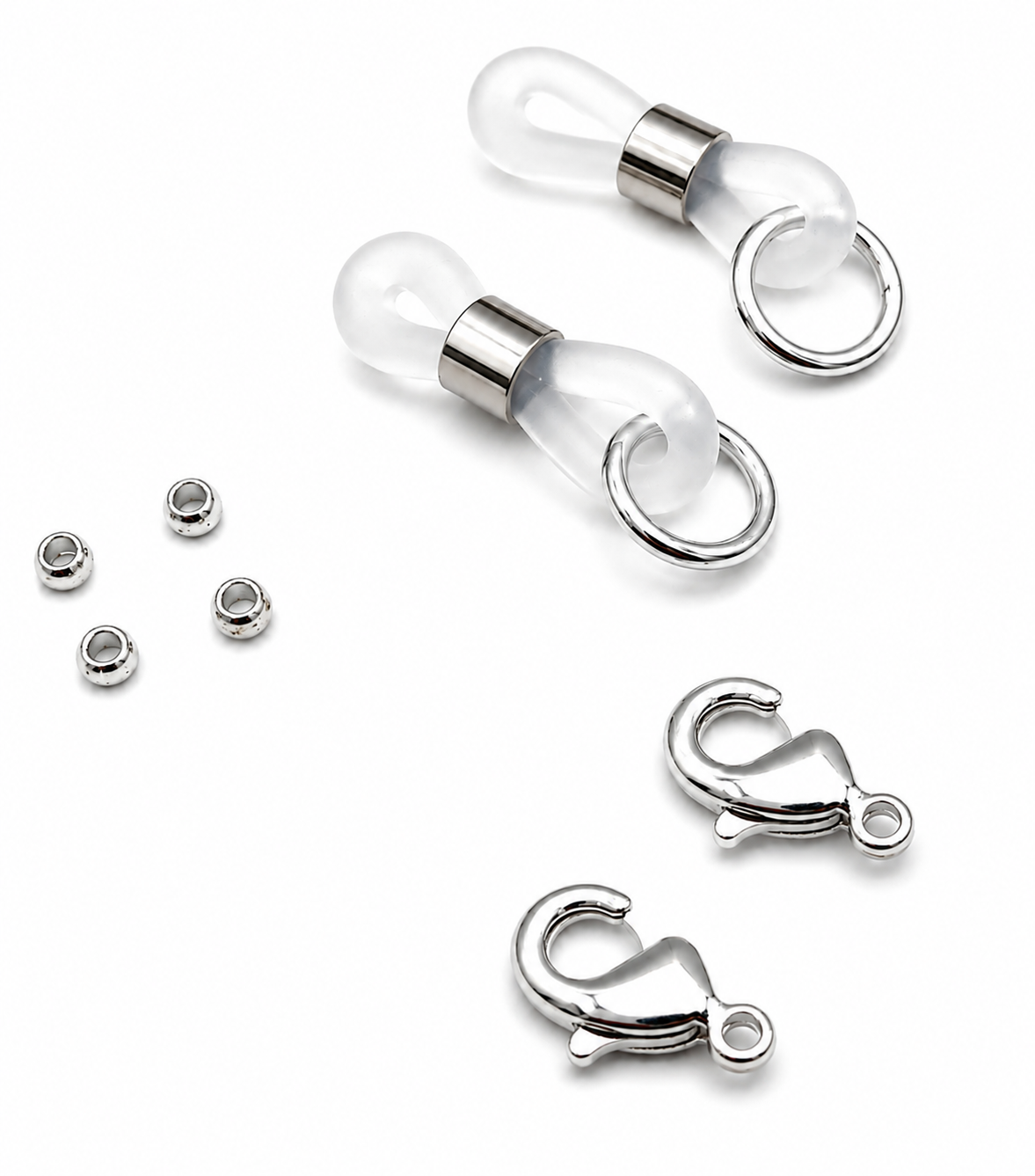 Kit de réparation et de création pour chaînes à lunettes – Argenté