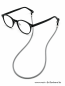 Preview: Brillenkette - Brillenband aus Leder "grau"