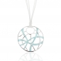 Preview: %Collier - Halskette versilbert "blau"
