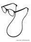 Preview: Brillenkette - Brillenband aus Leder "schwarz"