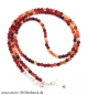 Preview: Brillenkette - Brillenband aus facettierten Edelsteinen Achat "rot"
