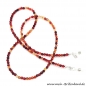 Preview: Brillenkette - Brillenband aus facettierten Edelsteinen Achat "rot"