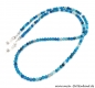 Preview: Brillenkette - Brillenband aus Edelsteinen Achat "blau"