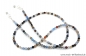 Preview: Brillenkette - Brillenband aus facettierten Edelsteinen Achat "beige-braun-blau"