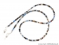Preview: Brillenkette - Brillenband aus facettierten Edelsteinen Achat "beige-braun-blau"
