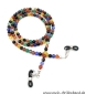 Preview: %Brillenkette - Brillenband aus Edelsteinen Achat "schwarz-bunt" 60cm