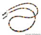 Preview: %Brillenkette - Brillenband aus Edelsteinen Achat "schwarz-bunt" 60cm